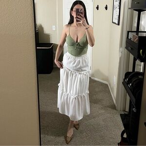 Green Fashion nova crop top